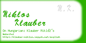 miklos klauber business card